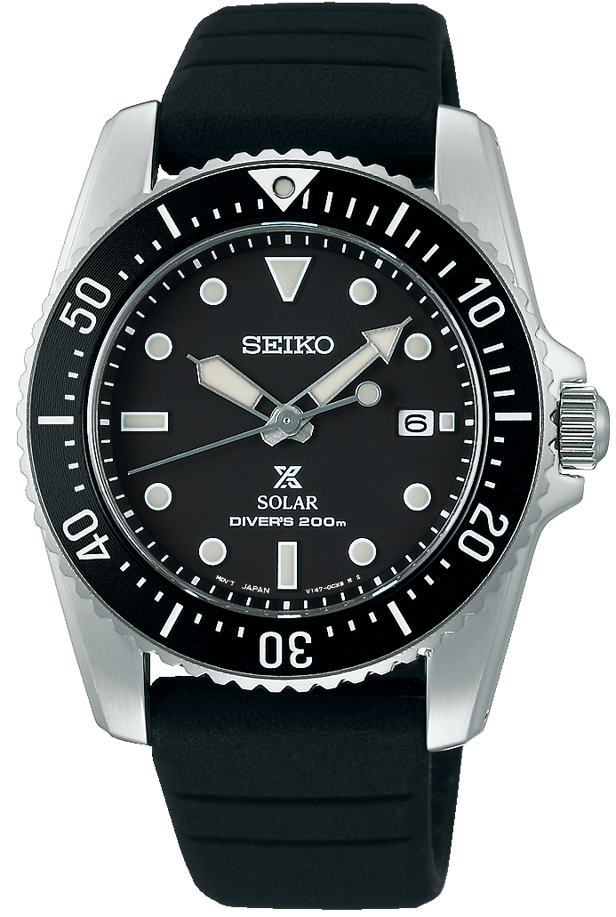 Seiko Watch Prospex Compact Solar Scuba Diver - Black