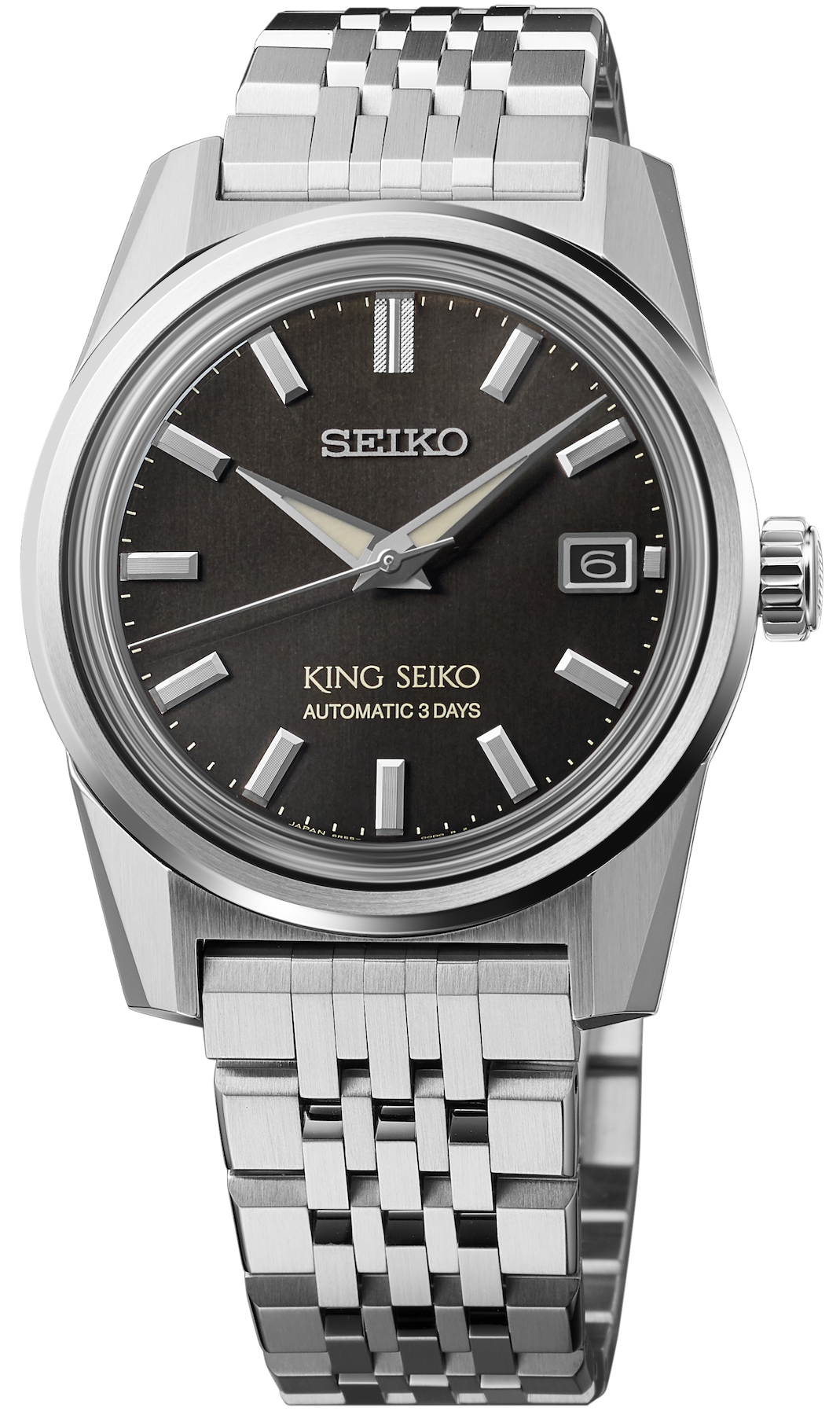 King Seiko Watch KSK Charcoal Suit 6R 3 Day Power Reserve