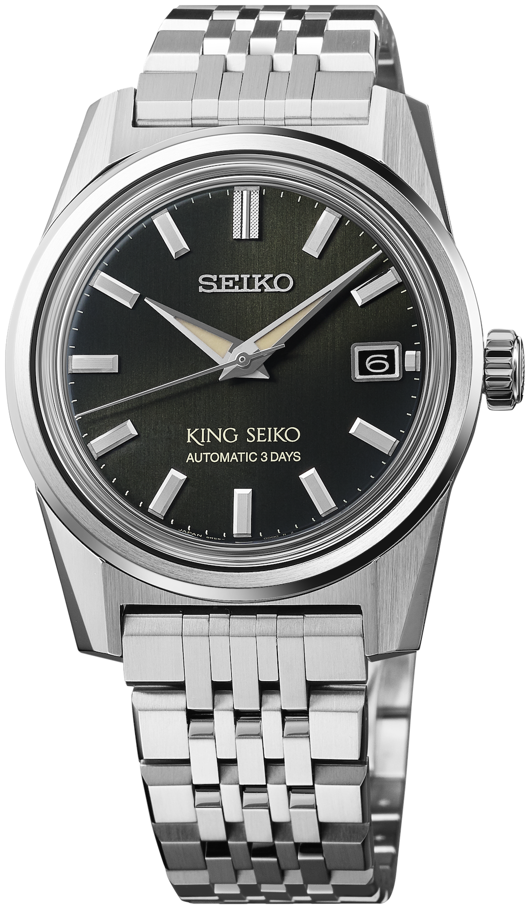 King Seiko Watch KSK Olive Suede 6R 3 Day Power Reserve