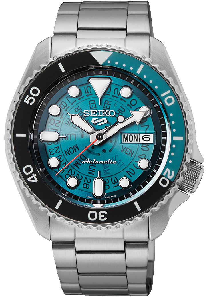 Seiko Watch 5 Sports Skeleton Dial - Blue