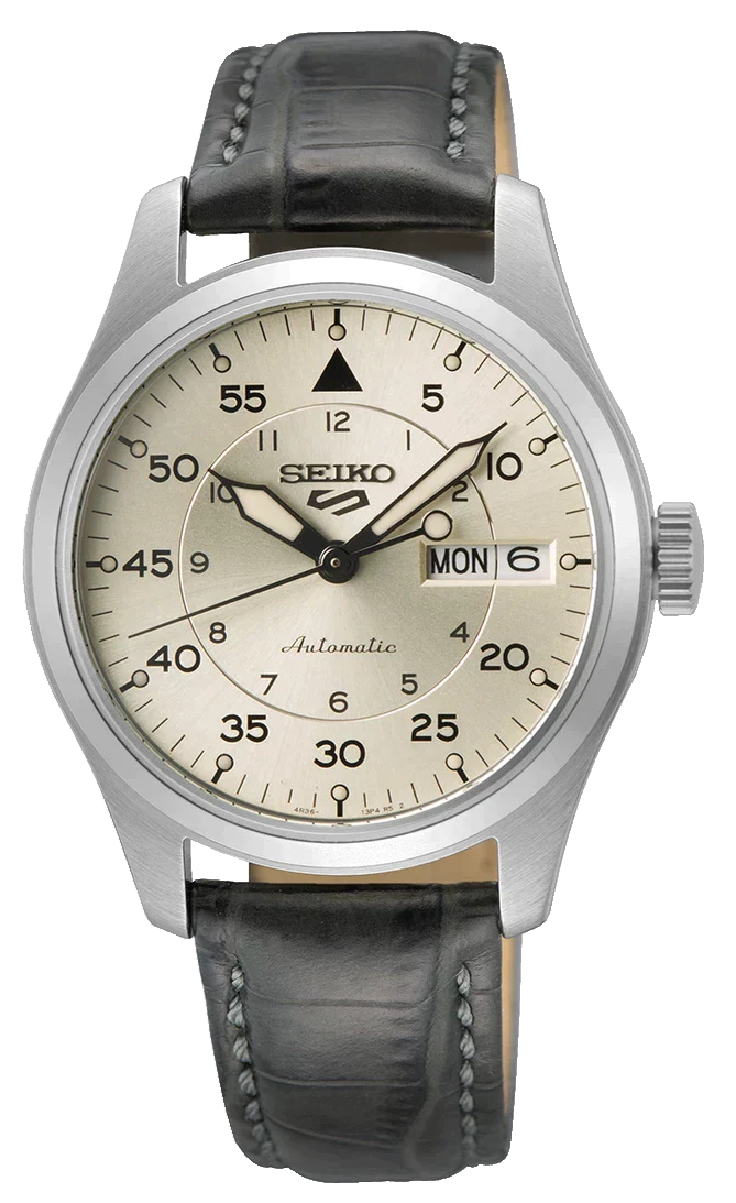 Seiko Watch 5 Sports Champagne Flieger Suit Style