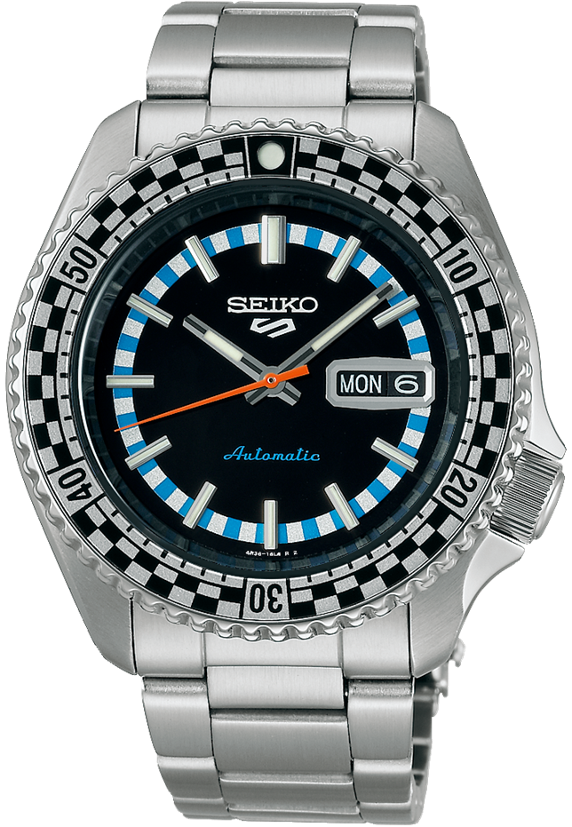 Seiko Watch 5 Sports Black And White Checker Flag Special Edition