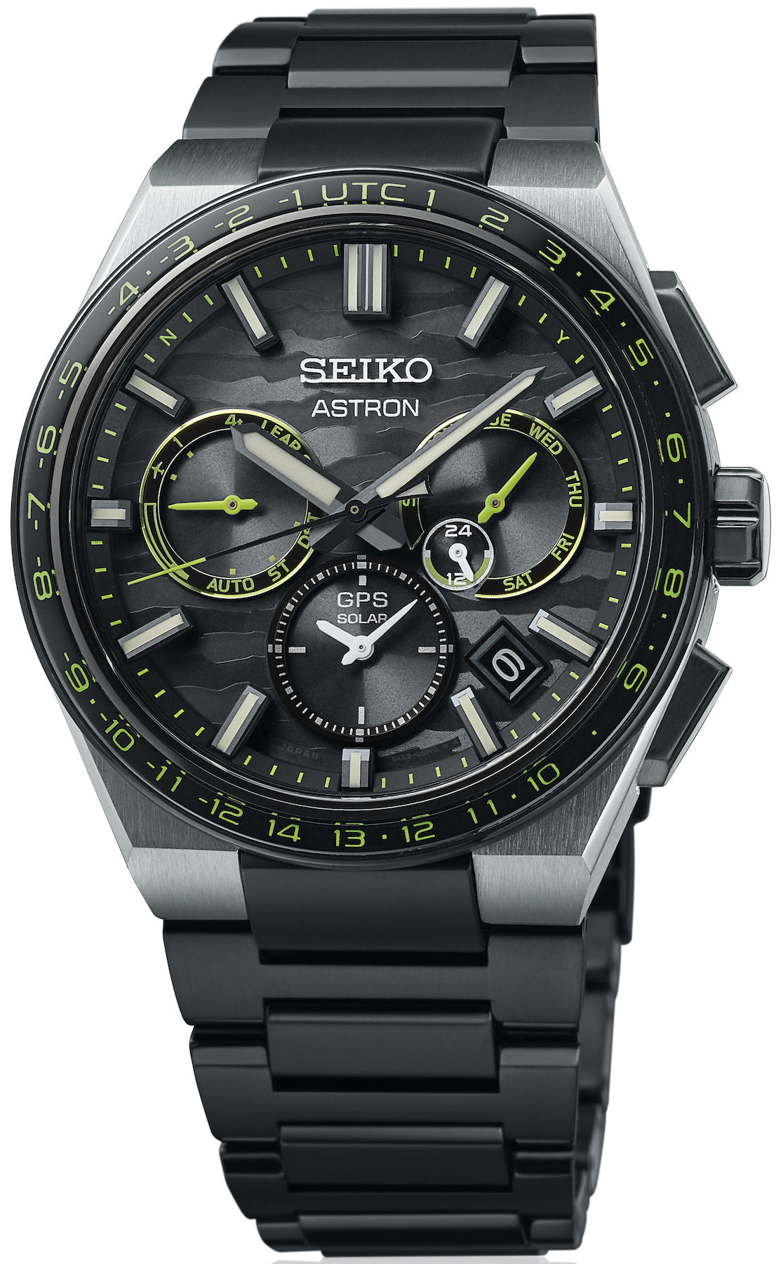 Seiko Astron Watch GPS Solar 5X Dual Time Cyber Yellow Limited Edition