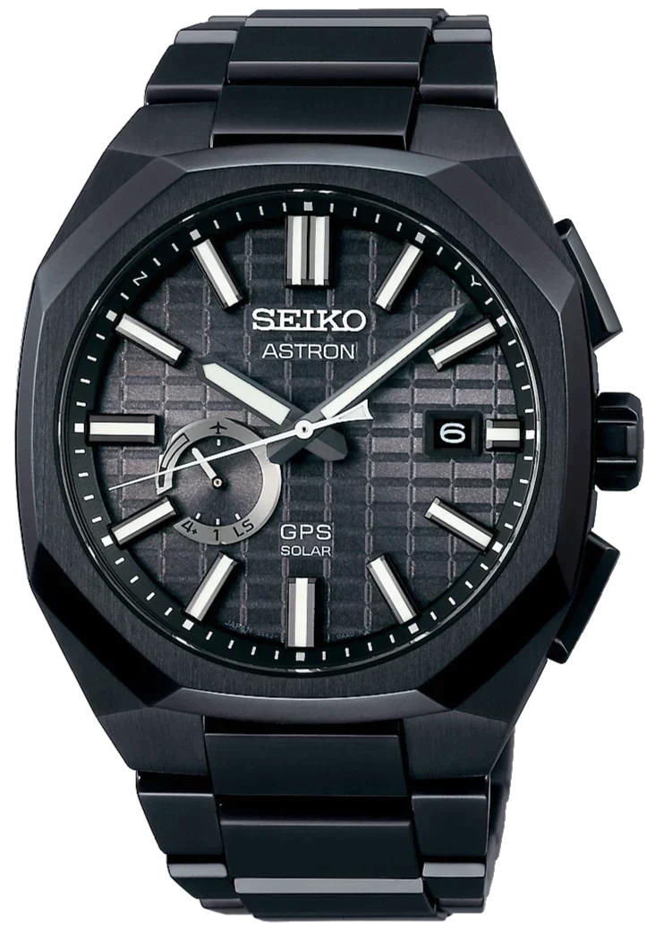Seiko Astron Watch GPS Solar Jet Black Crystal Box