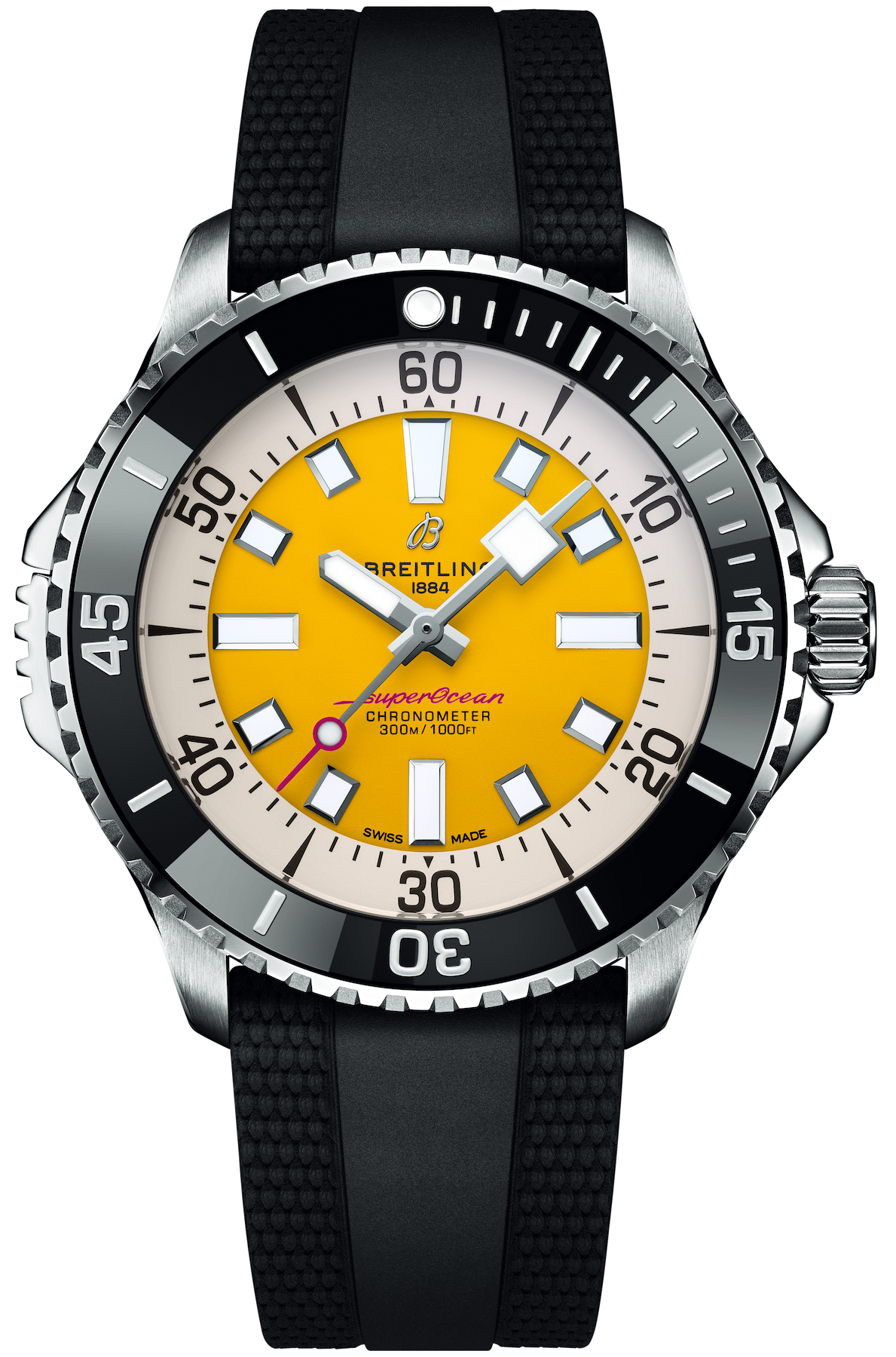 Breitling Watch Superocean Automatic 46 Code Yellow Rubber Limited Edition