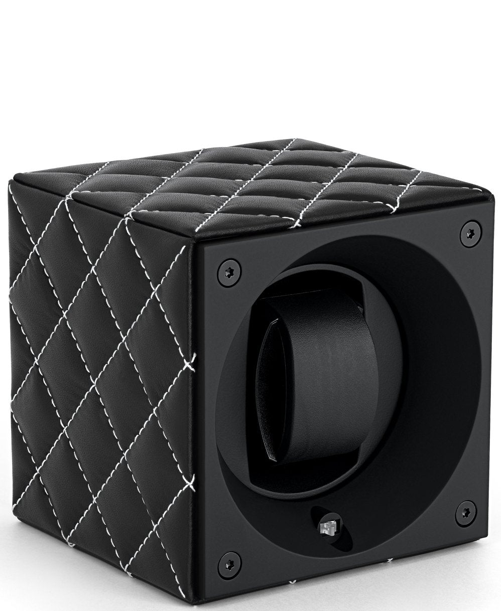 Swiss Kubik Watch Winder Single Black Couture - Black