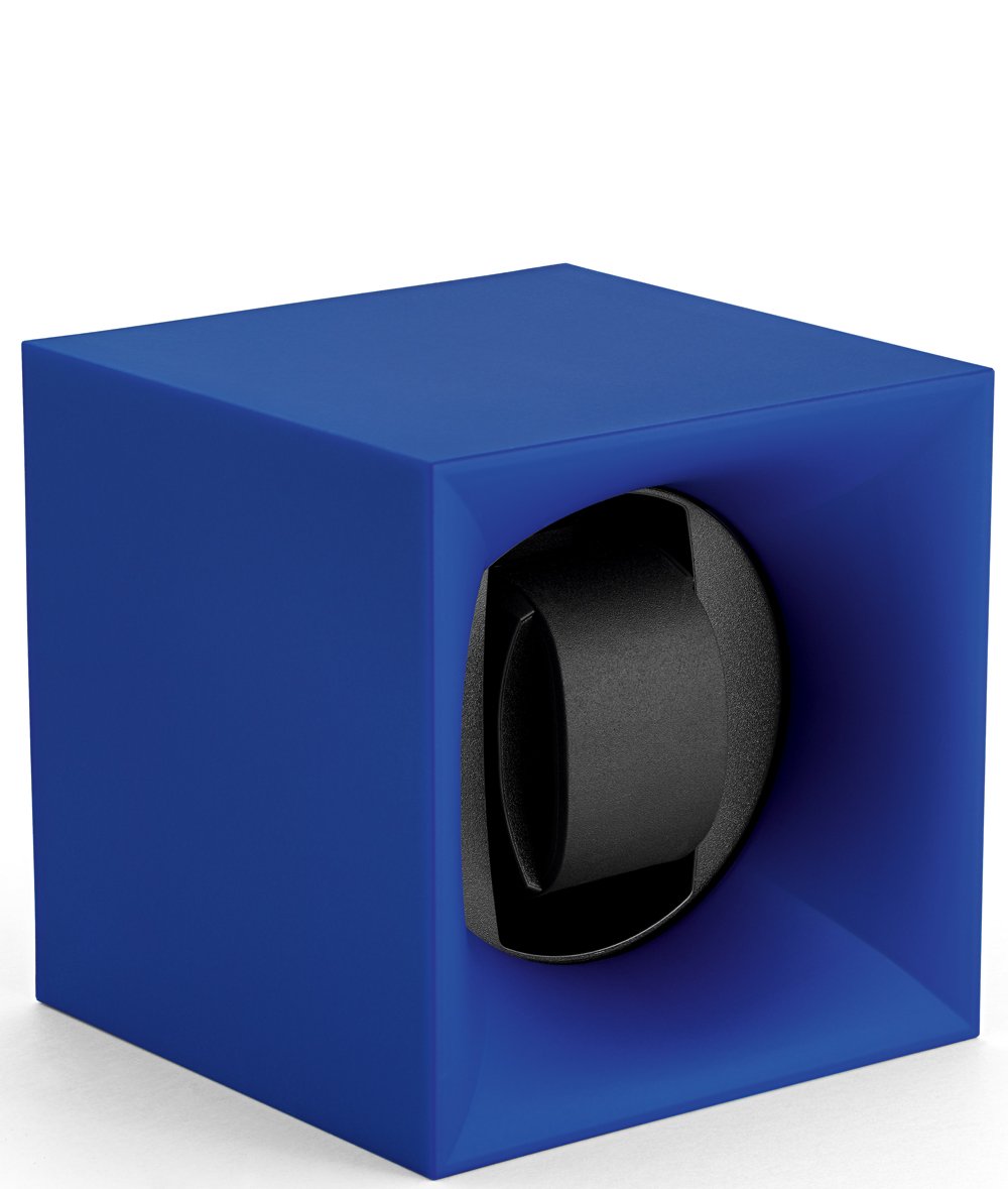 Swiss Kubik Watch Winder Single Startbox Blue Soft Touch - Blue