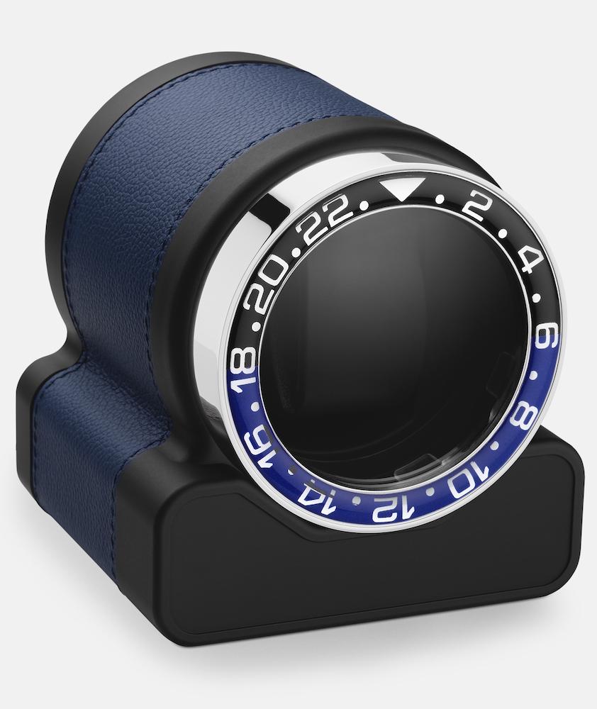 Scatola del Tempo Watch Winder Rotor One Blue Batman Bezel - Black