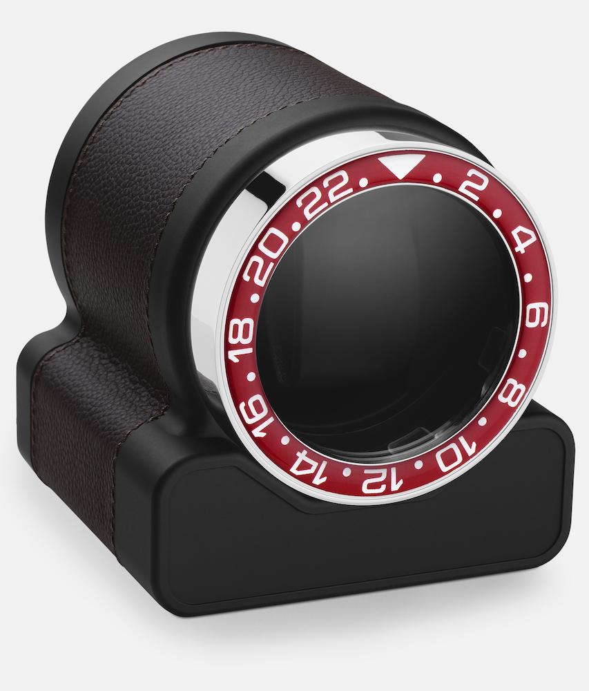 Scatola del Tempo Watch Winder Rotor One Chocolate Red Bezel - Black