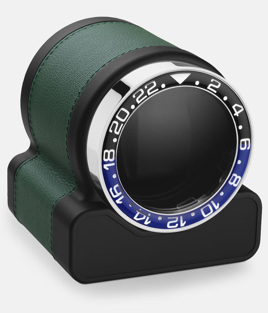 Scatola del Tempo Watch Winder Rotor One Green Batman Bezel - Black