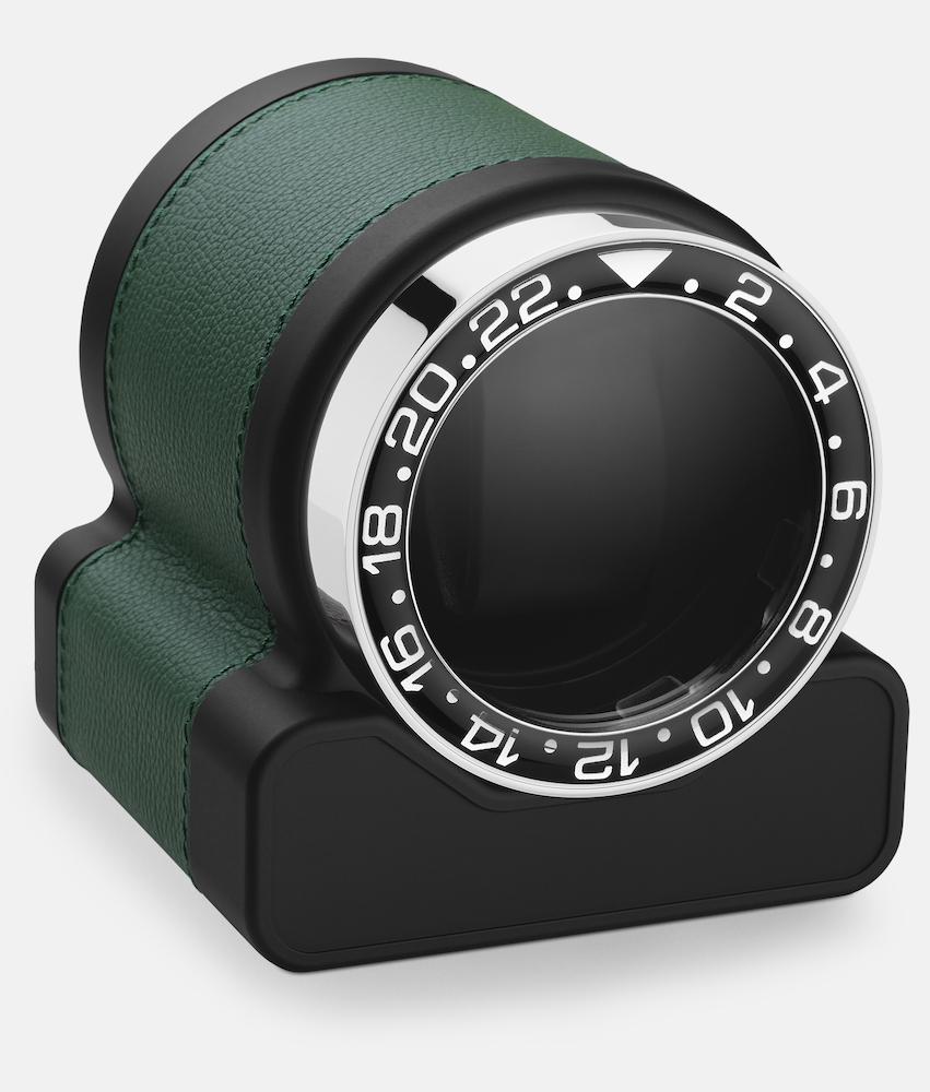 Scatola del Tempo Watch Winder Rotor One Green Black Bezel - Black