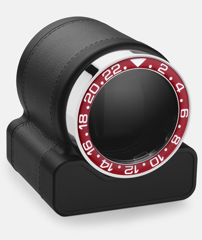 Scatola del Tempo Watch Winder Rotor One Grey Red Bezel - Black