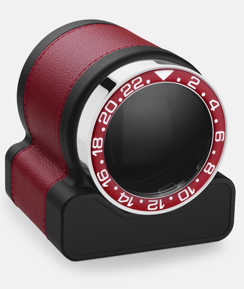 Scatola del Tempo Watch Winder Rotor One Red Red Bezel - Black
