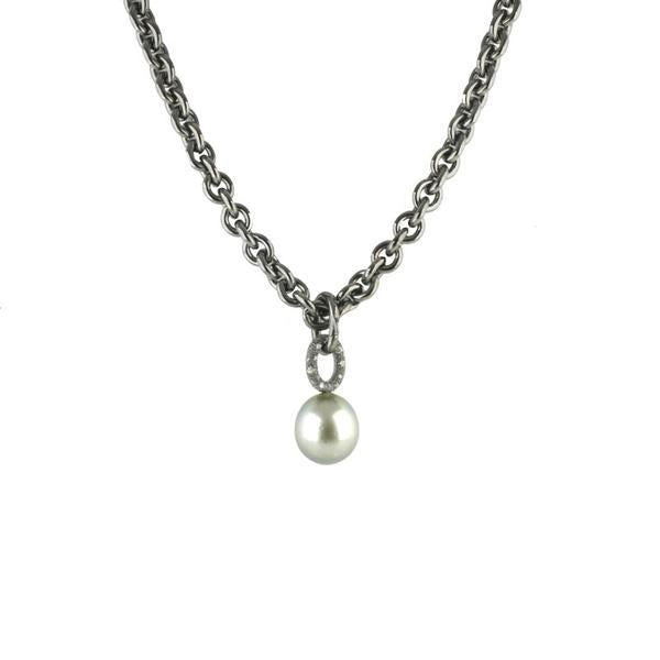 Schoeffel Catwalk Sterling Silver Pearl Diamond Necklace - Silver