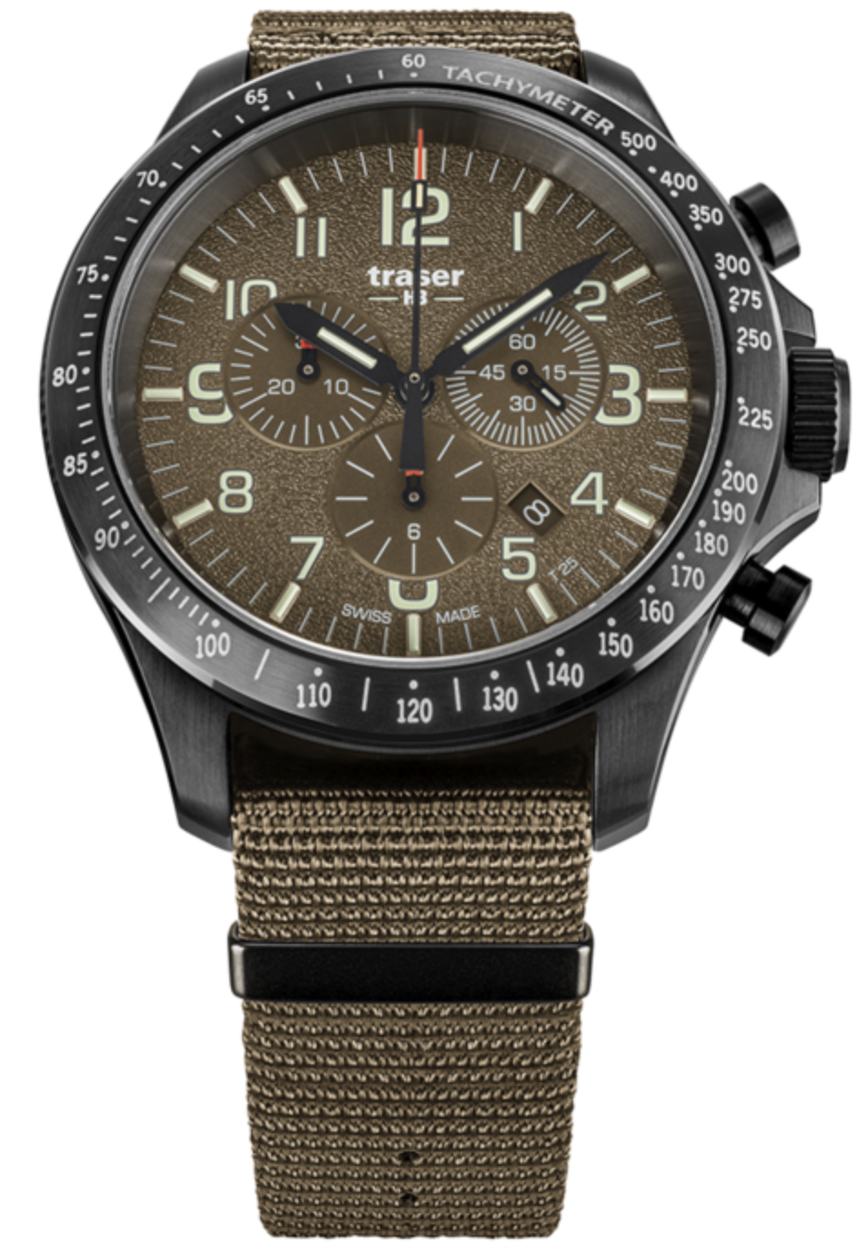 Traser H3 Watch P67 Officer Pro Chronograph Khaki - Green