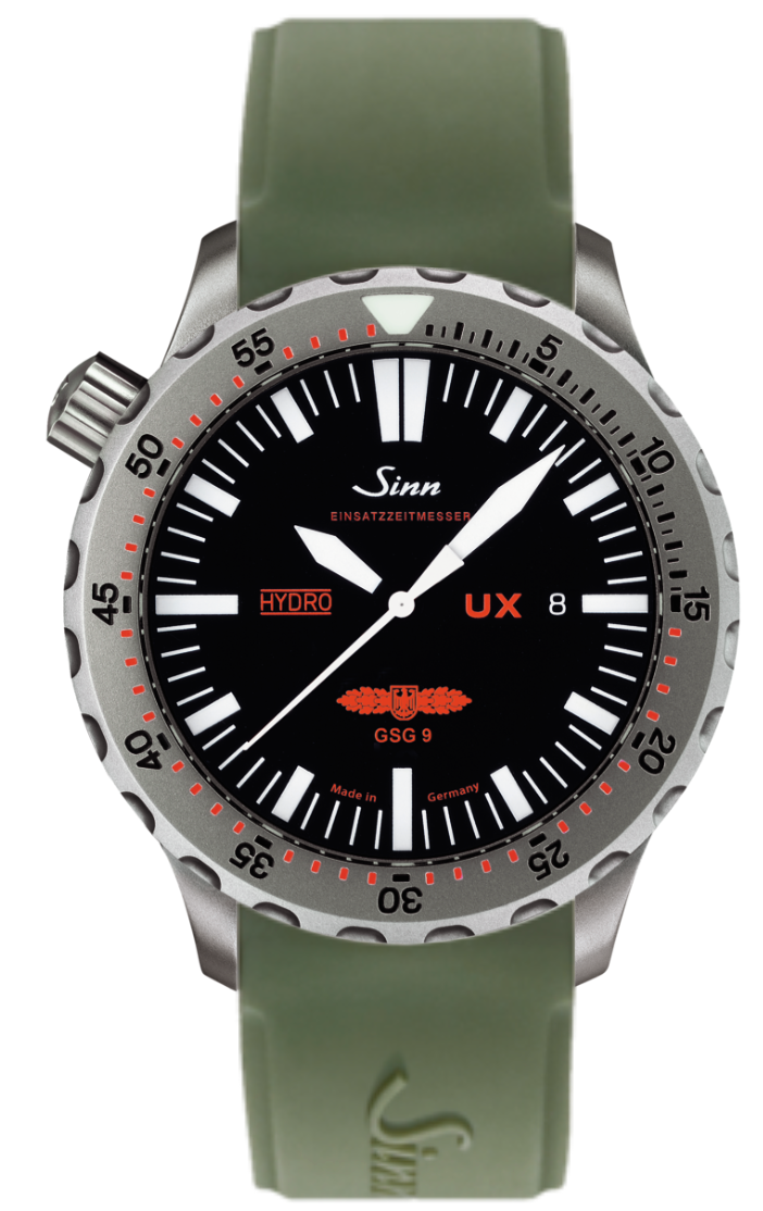 Sinn Watch UX GSG 9 EZM 2B Tegimented Green Rubber - Black