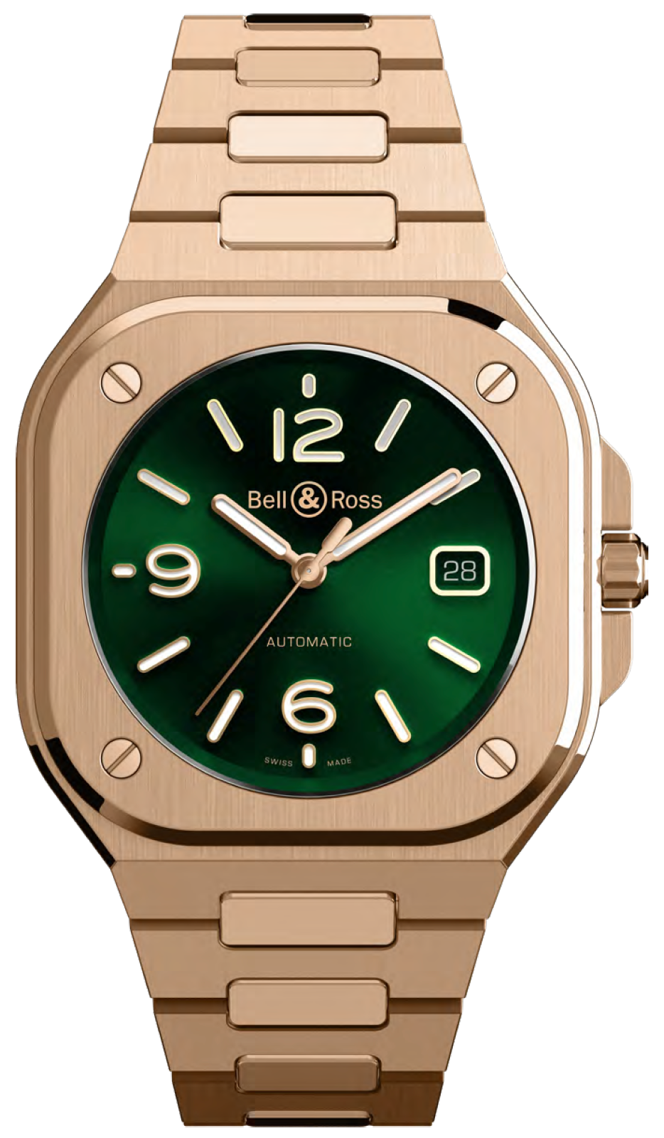Bell & Ross Watch BR 05 Auto Green Gold Bracelet