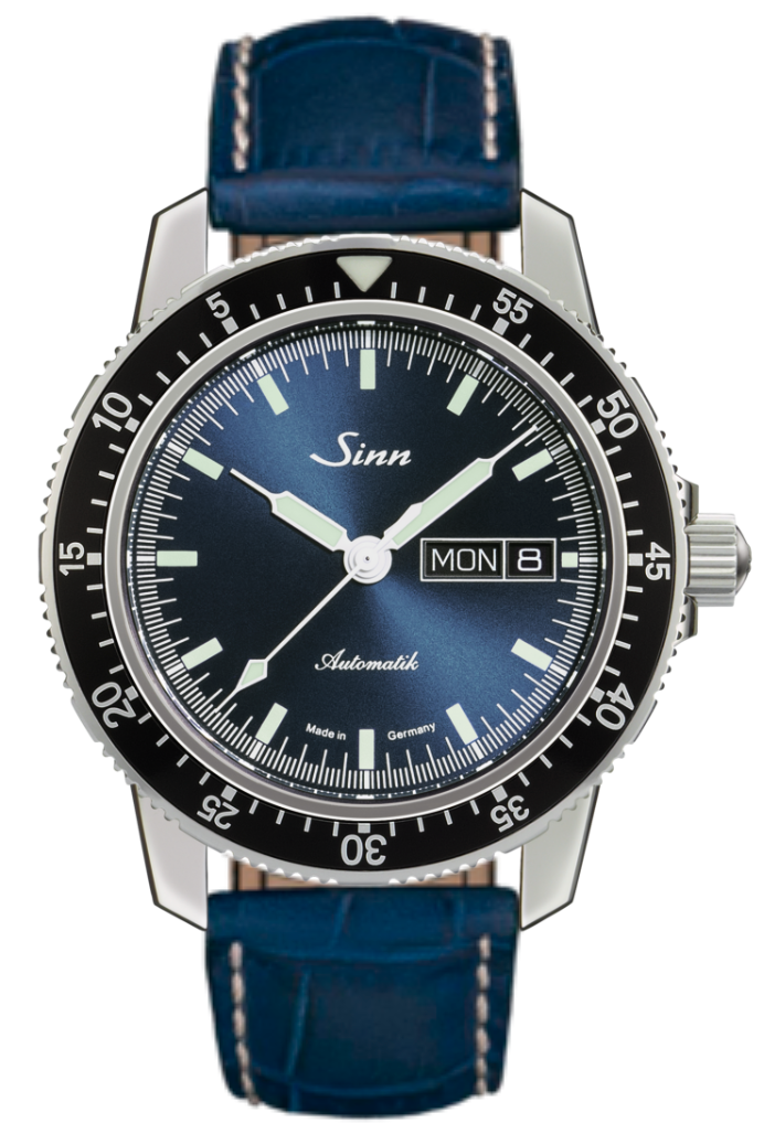 Sinn Watch 104 St Sa I B Aligator Blue White Stitch