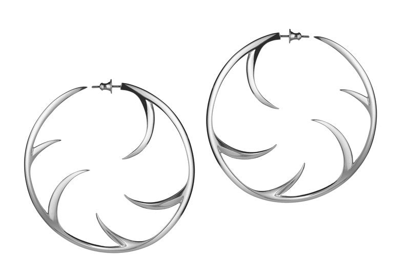 Shaun Leane Cat Claw Sterling Silver Statement Hoop Earrings