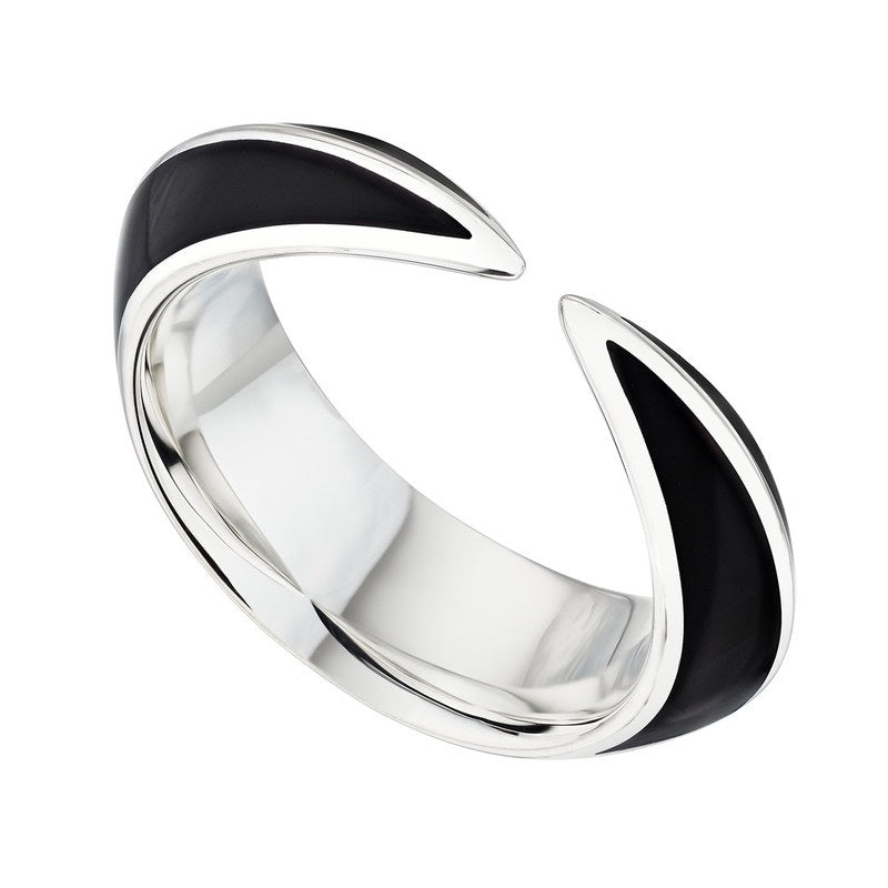 Shaun Leane Sabre Deco Sterling Silver Ceramic Ring - V