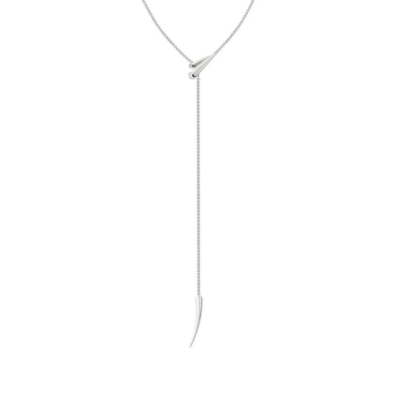 Shaun Leane Sabre Deco Sterling Silver Long Drop Necklace - Silver