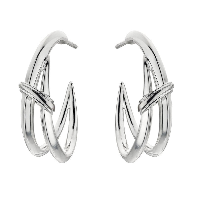 Shaun Leane Sabre Deco Sterling Silver Twist Hoop Earrings - Silver