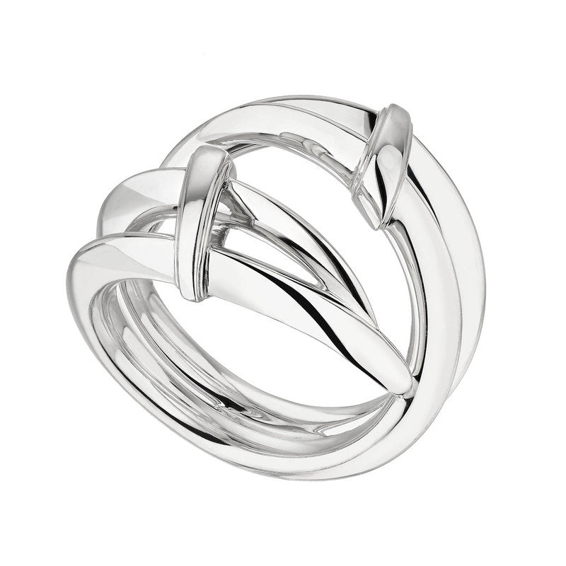 Shaun Leane Sabre Deco Sterling Silver Twist Ring - S