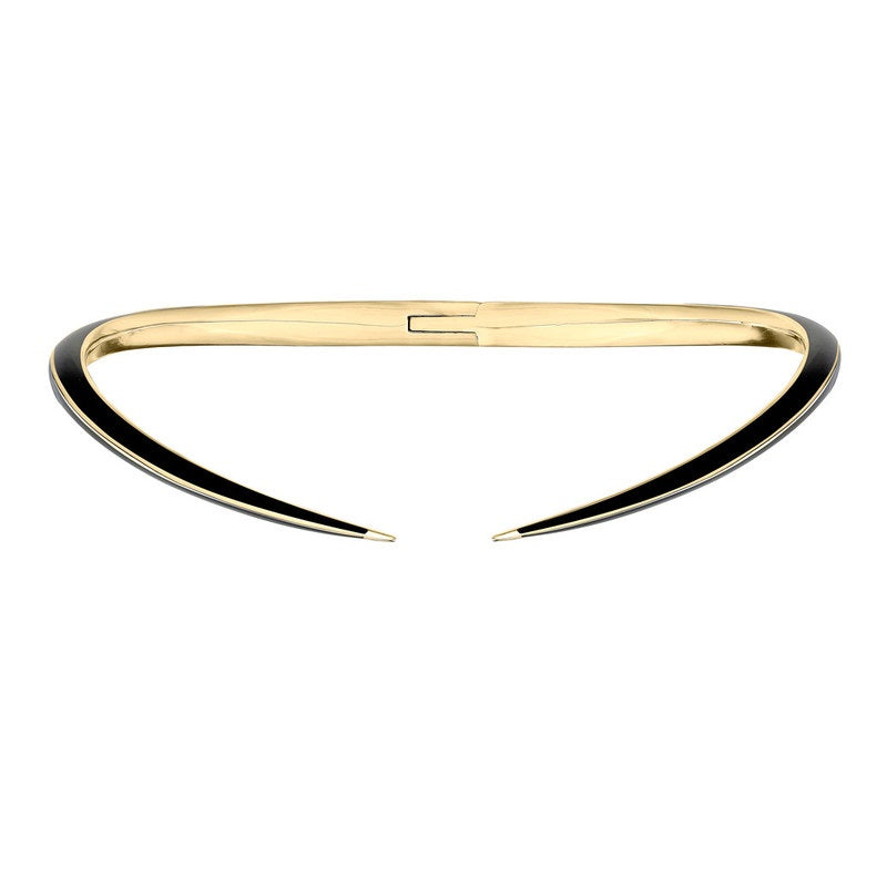 Shaun Leane Sabre Deco 18ct Yellow Gold Plated Sterling Silver Ceramic Torque - Gold