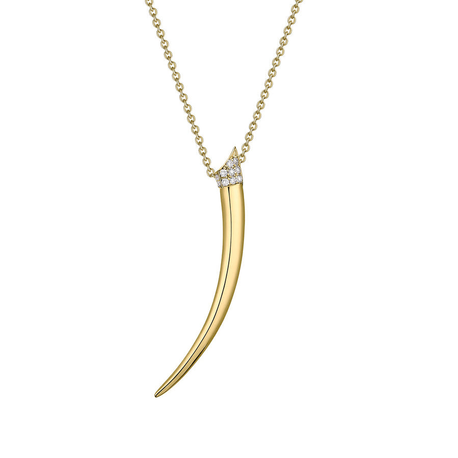Shaun Leane Sabre 18ct Yellow Gold Plated Sterling Silver Diamond Tusk Necklace - Yellow Gold