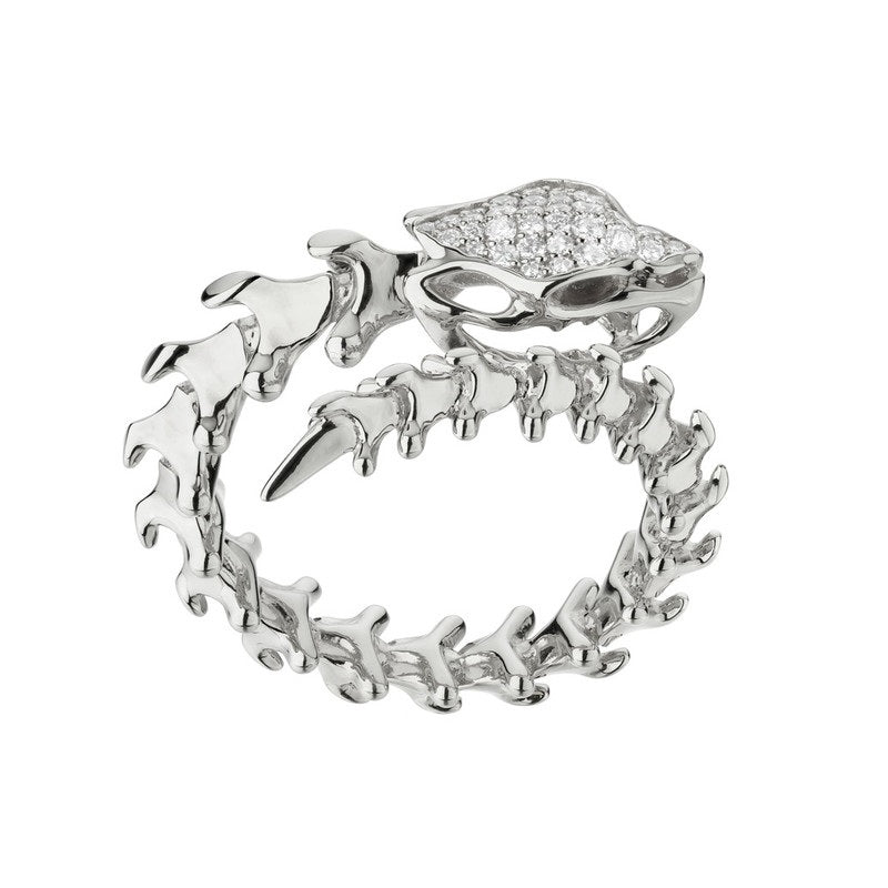Shaun Leane Serpent Trace Sterling Silver Diamond Wrap Ring - M