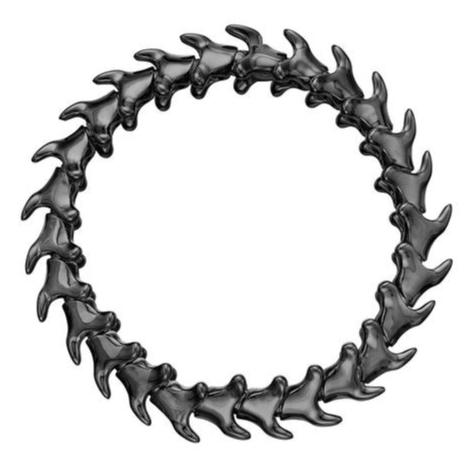 Shaun Leane Serpent Trace Sterling Silver Black Rhodium Wide Bracelet - M