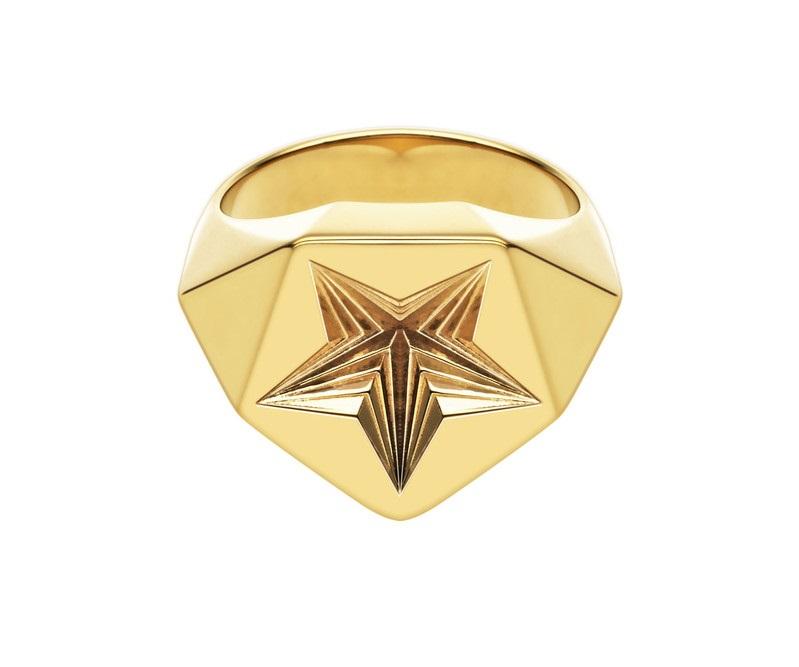 Shaun Leane 18ct Yellow Gold Plated Sterling Silver Arc Star Ring - S