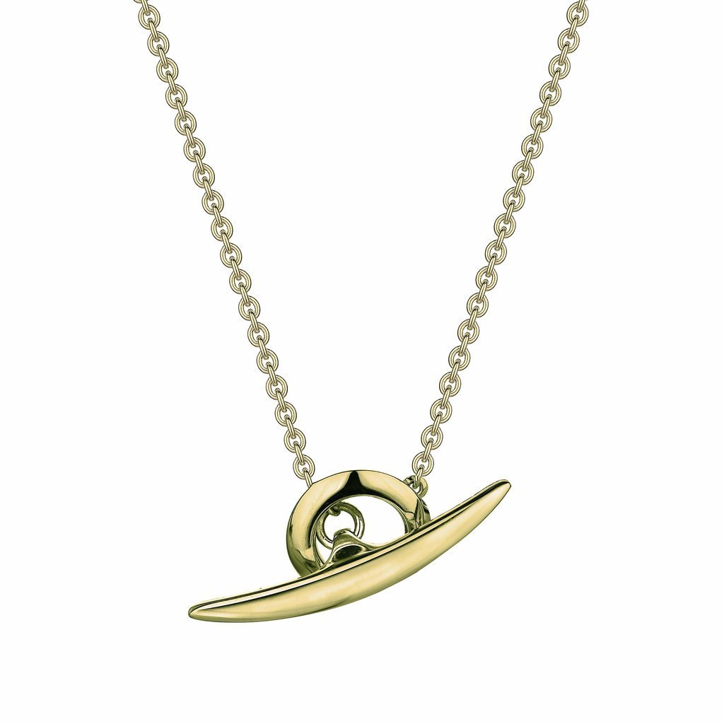 Shaun Leane Arc 18ct Gold Plated Sterling Silver T-Bar Necklace - Silver