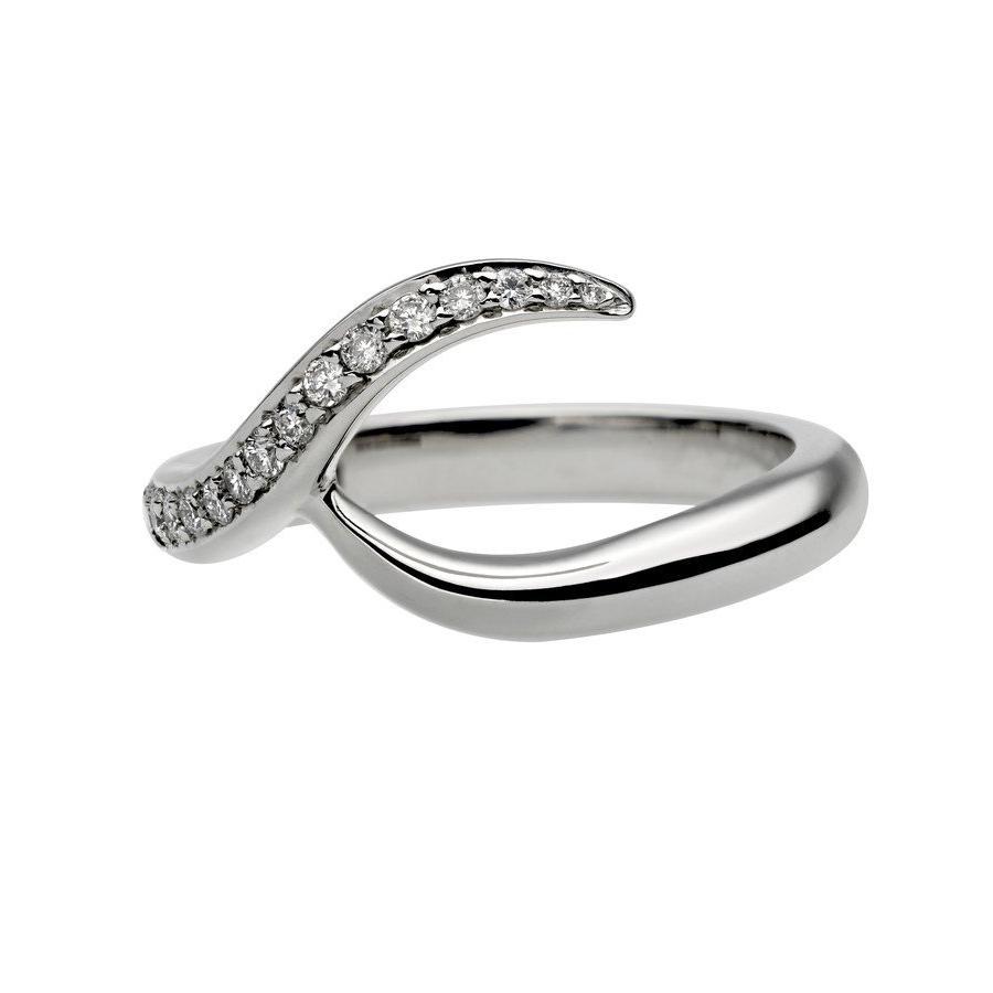 Shaun Leane Entwined 18ct White Gold 0.11ct Diamond Inward Wedding Ring - P