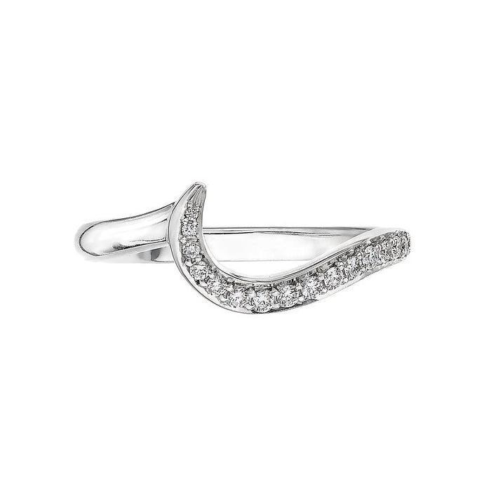 Shaun Leane Entwined 18ct White Gold 0.18ct Diamond Pave Wedding Ring - O