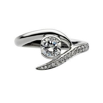 Shaun Leane Entwined 18ct White Gold 0.63ct Diamond Inward Engagement Ring - O