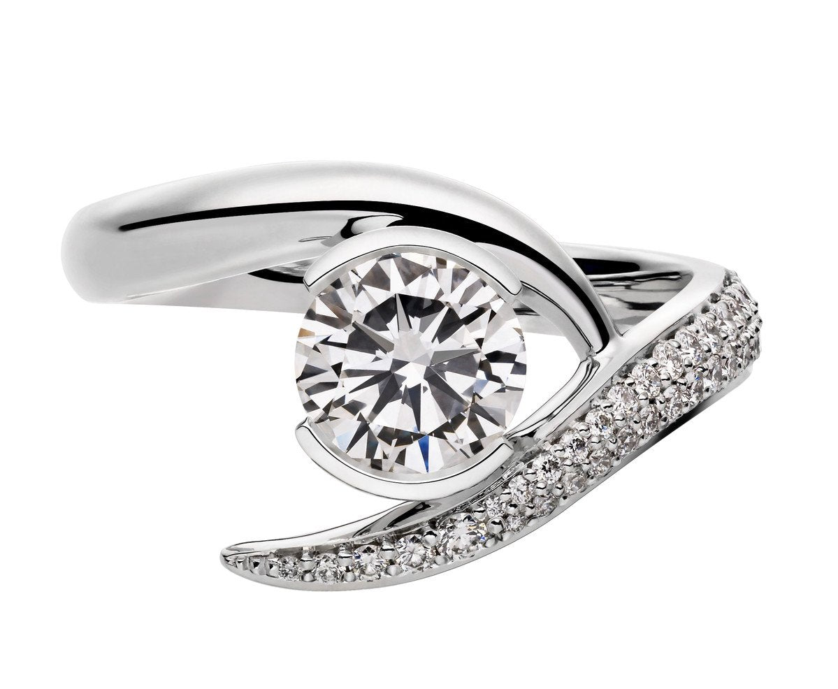 Shaun Leane Entwined Platinum 0.91ct Diamond Inward Engagement Ring - K