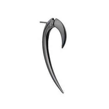 Shaun Leane Hook Single Sterling Silver Black Rhodium Size 1 Earring - Silver