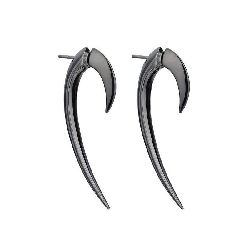 Shaun Leane Hook Sterling Silver Black Rhodium Size 1 Earrings - Silver