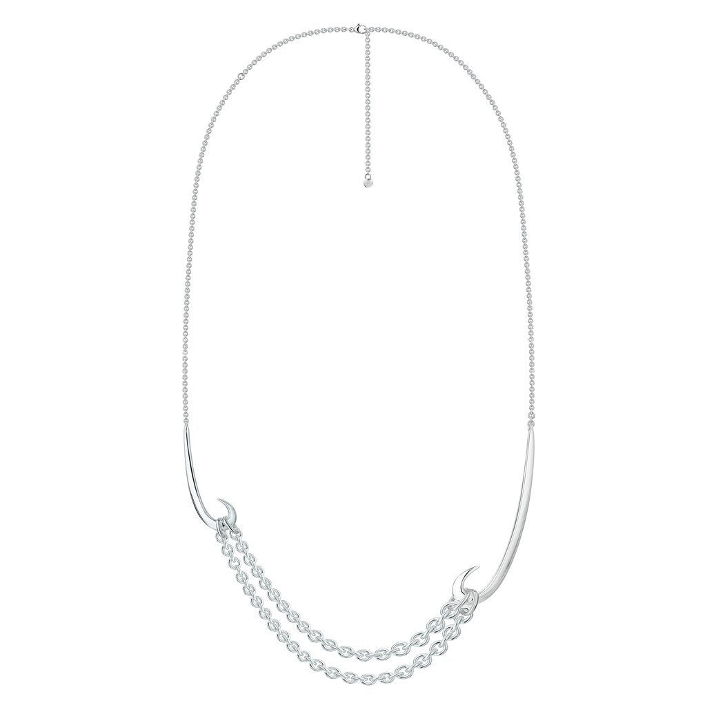 Shaun Leane Hook Sterling Silver Multi Chain Necklace D - Silver