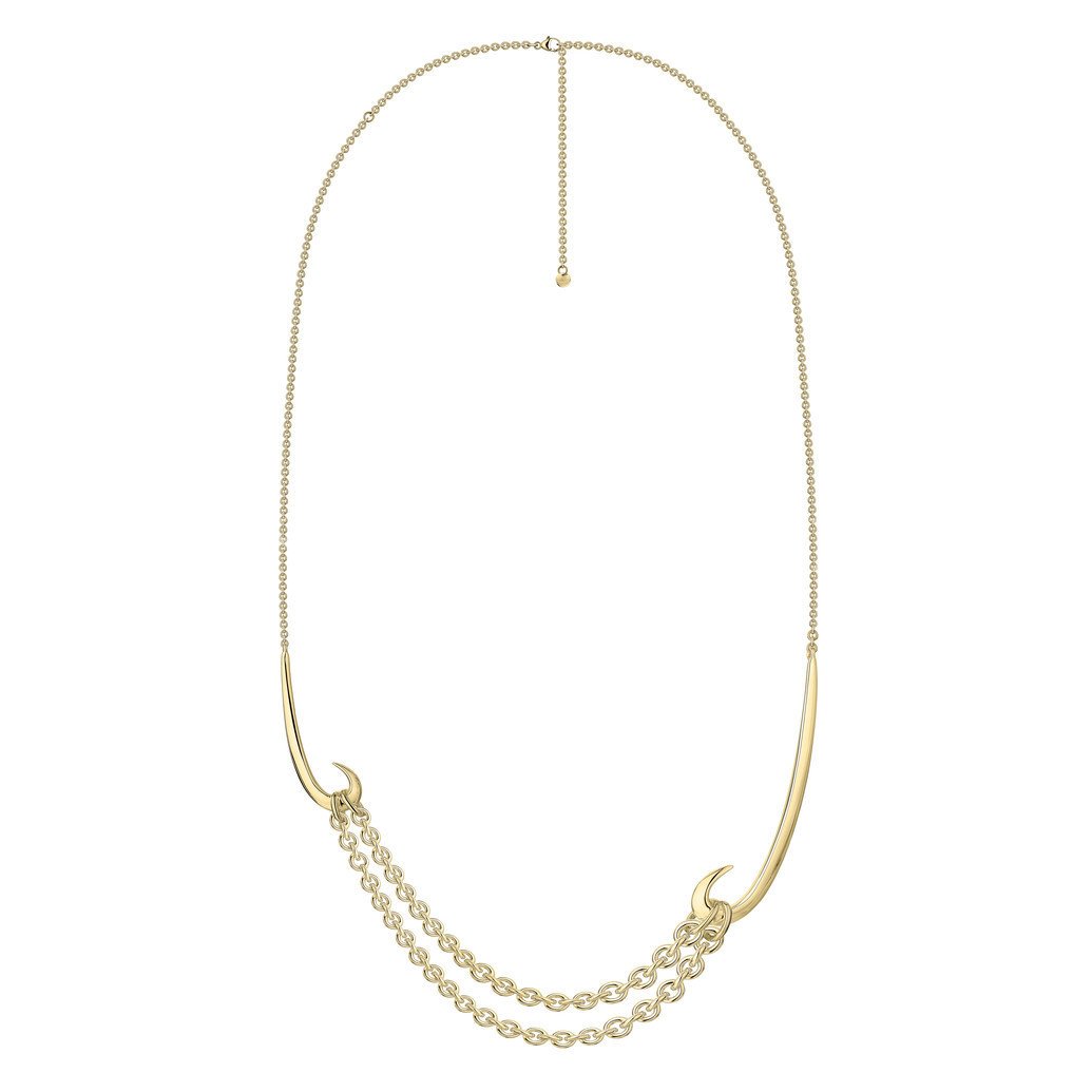 Shaun Leane Hook 18ct Yellow Gold Plated Sterling Silver Multi Chain Necklace D