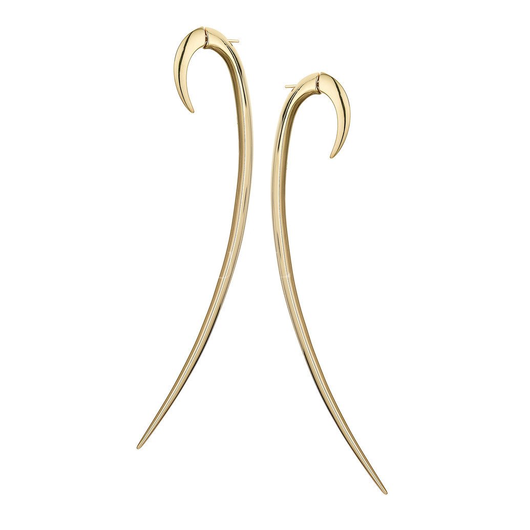 Shaun Leane Hook 18ct Yellow Gold Plated Sterling Silver Size 4 Earrings - Yellow Gold