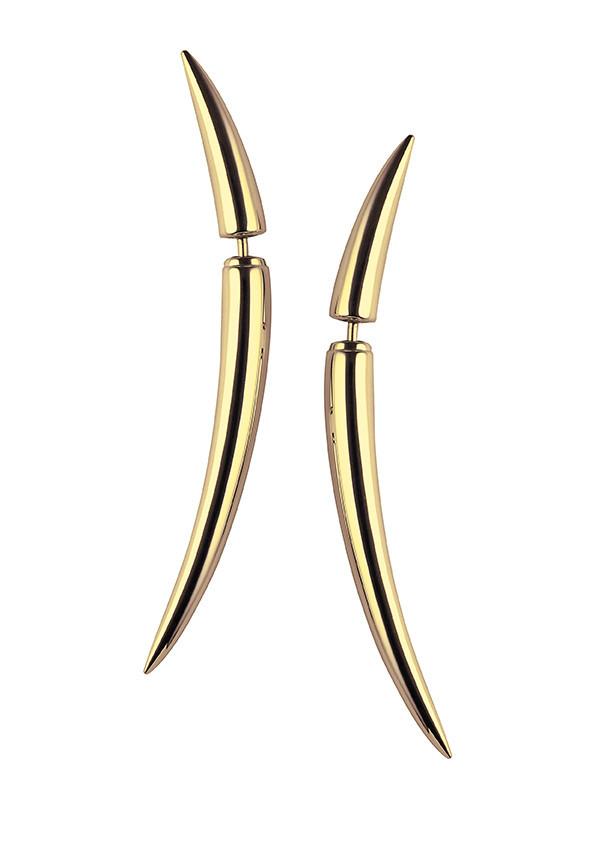 Shaun Leane Quill 18ct Yellow Gold Plated Sterling Silver Earrings - Yellow Gold