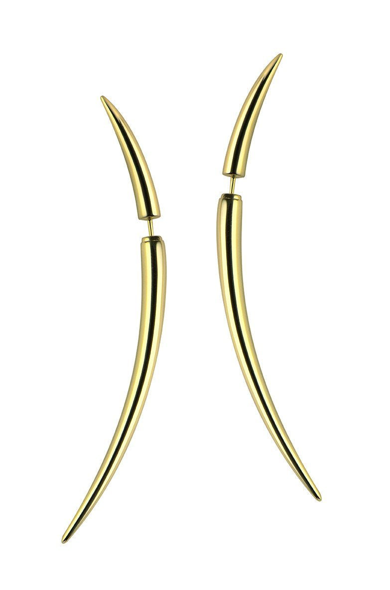 Shaun Leane Quill 18ct Yellow Gold Plated Sterling Silver Large Earrings - Yellow Gold
