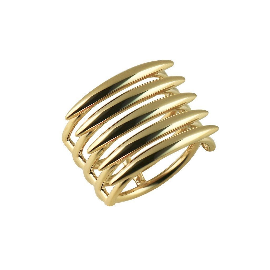Shaun Leane Quill 18ct Yellow Gold Plated Sterling Silver Ring - O