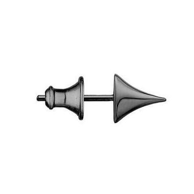 Shaun Leane Rose Thorn Single Sterling Silver Black Rhodium Small Stud Earring - Silver