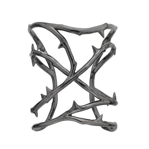 Shaun Leane Rose Thorn Sterling Silver Black Rhodium Cuff