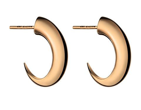 Shaun Leane Sabre 18ct Rose Gold Plated Sterling Silver Medium Cat Claw Hoop Earrings D - Rose Gold