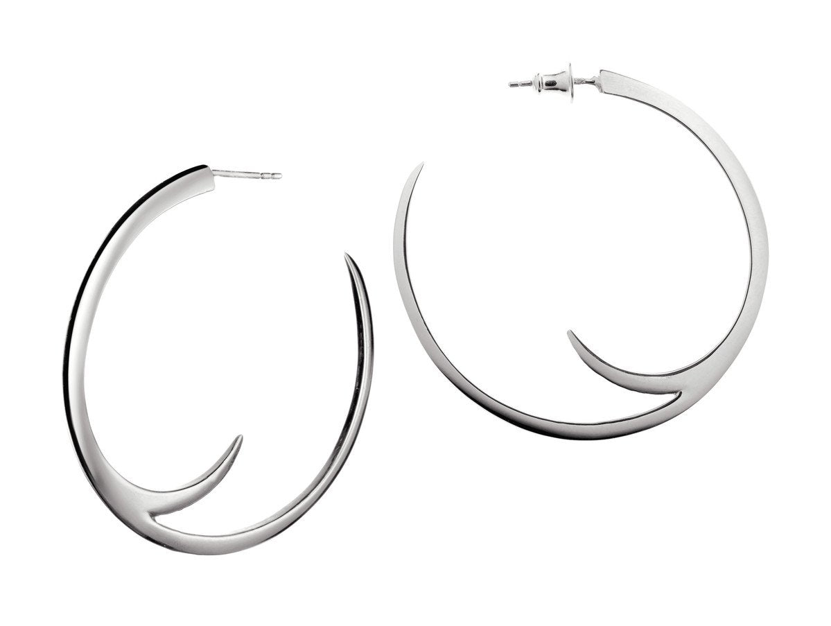 Shaun Leane Sabre Sterling Silver Cat Claw Statement Hoop Earrings - TITLE Silver