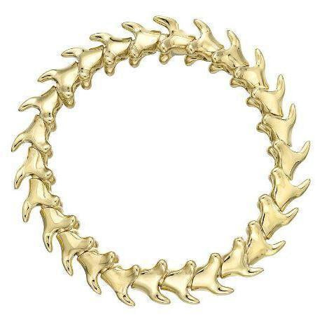 Shaun Leane Serpent Trace 18ct Yellow Gold Plated Sterling Silver Wide Bracelet - M